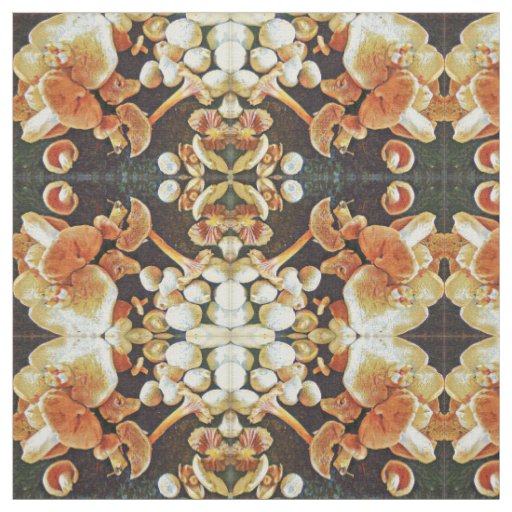 Edible Mushrooms Kaleidoscope Fabric