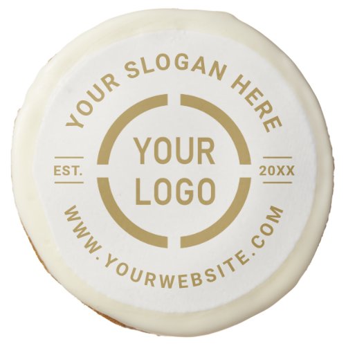 Edible printed business logo custom sugar cookie