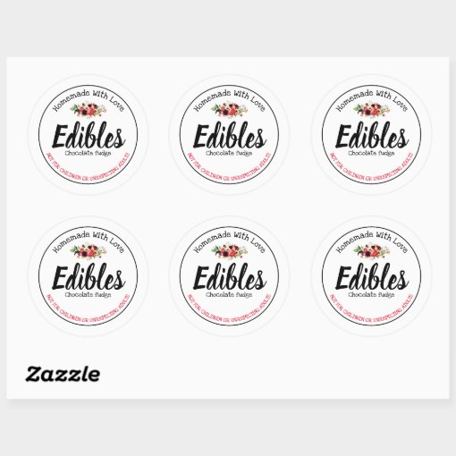 Edibles Label Zazzle