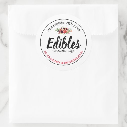 Edibles Label Zazzle