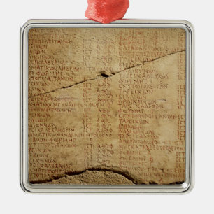 Edict of Emperor Diocletian Metal Ornament