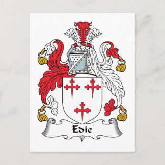 Edie or Edy Family Crest Postcard