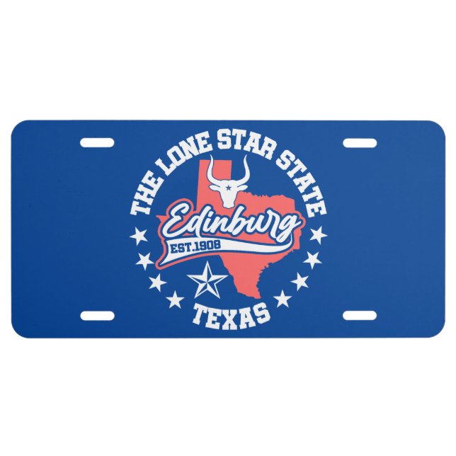 Edinburg,Texas License Plate (Front)