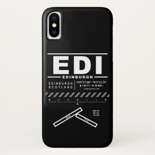 Edinburgh Airport EDI iPhone XS Case