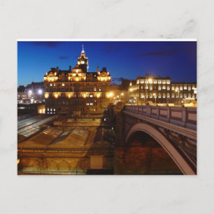 Edinburgh by night postcard