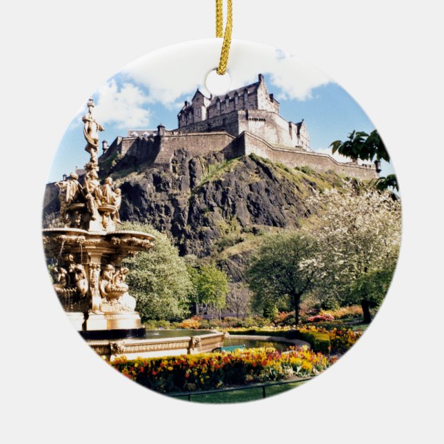 Edinburgh Castle Ceramic Ornament (Front)
