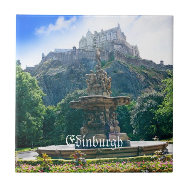 Edinburgh Castle Customize Product Ceramic Tile (Front)