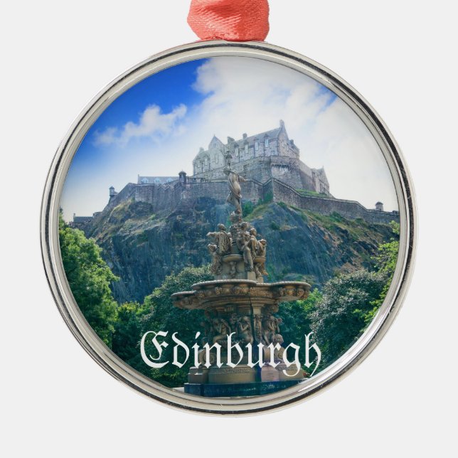 Edinburgh Castle Customize Product Metal Ornament (Front)