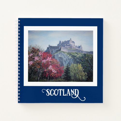 Edinburgh Castle fine art card by PolaBAlex Notebook