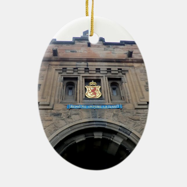 Edinburgh Castle Gatehouse Ceramic Ornament (Back)