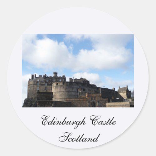 Edinburgh Castle in Scotland Classic Round Sticker