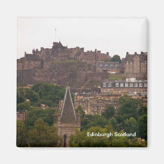 Edinburgh Castle in the Distance Personalize Magnet