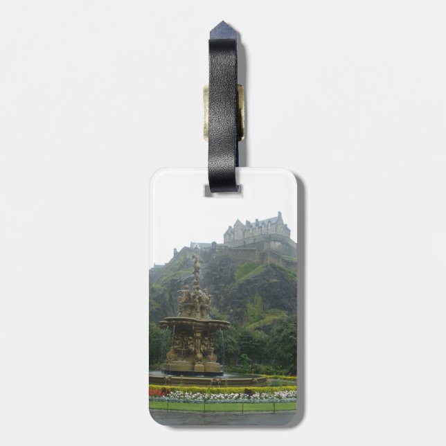 Edinburgh Castle Luggage Tag (Back Vertical)