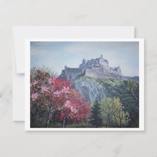 Edinburgh Castle May Scotland by PolaBAlex Ho Holiday Card