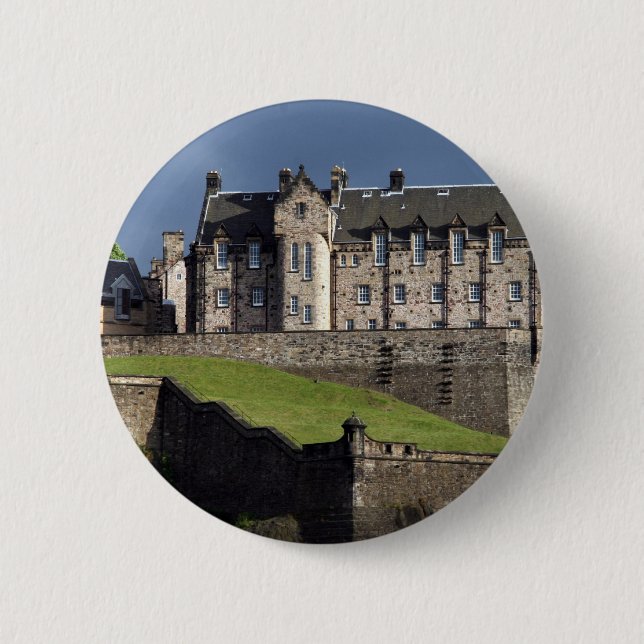 edinburgh castle pinback button (Front)