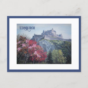 Edinburgh Castle Scotland  painting by Pola.B.Alex Postcard