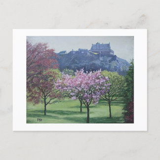 Edinburgh Castle Scotland painting by Pola.B.Alex Postcard