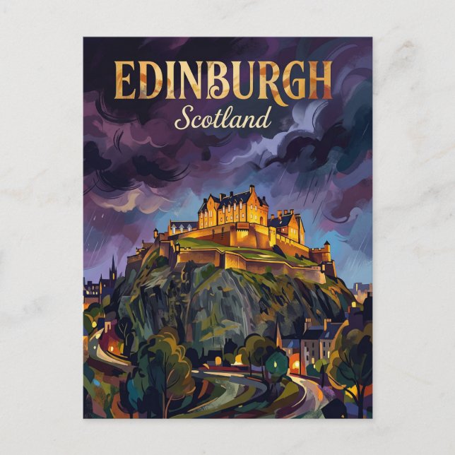 Edinburgh Castle United Kingdom Postcard (Front)