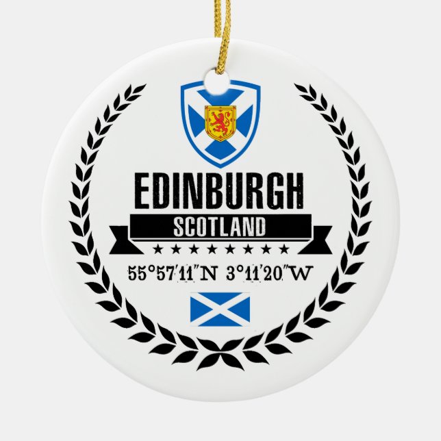 Edinburgh Ceramic Ornament (Front)