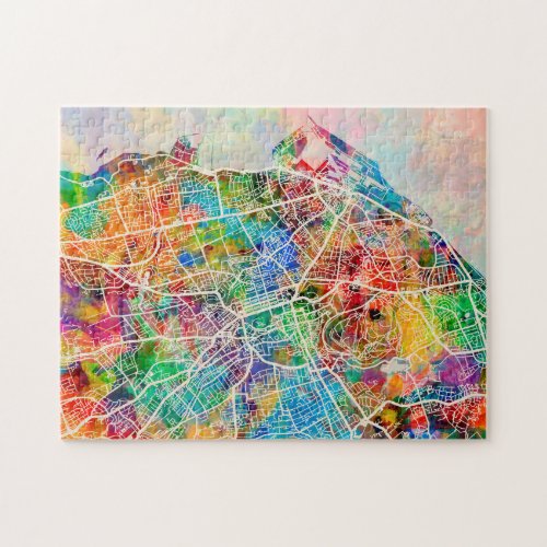 Edinburgh City Street Map Jigsaw Puzzle