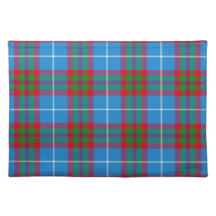 Edinburgh City Tartan Plaid Blue Red Purple Cloth Placemat