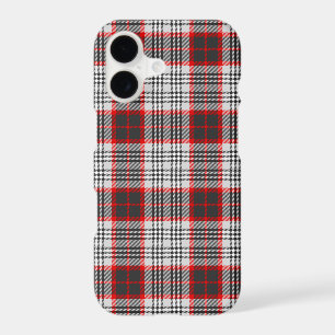 Edinburgh City Tartan Plaid Grey Black Red iPhone 17 Case