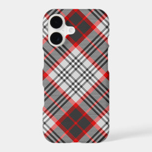 Edinburgh City Tartan Plaid Grey Black Red iPhone 17 Case