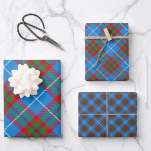 Edinburgh City Tartan Plaid Pattern Design Wrapping Paper Sheets