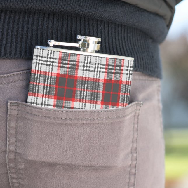 Edinburgh City Tartan Plaid Pattern Flask (In Situ)
