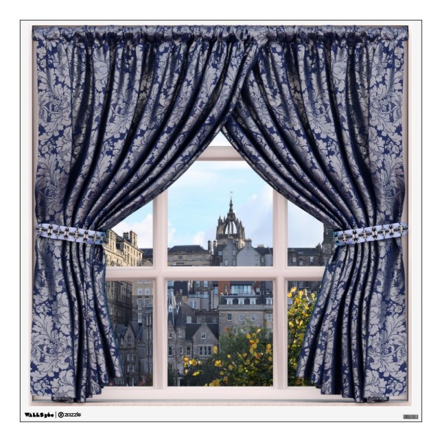 Edinburgh Cityscape - Fake Window View Wall Sticker (Front)