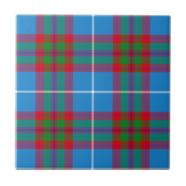 Edinburgh Clan Hunting Tartan Plaid Ceramic Tile (Front)
