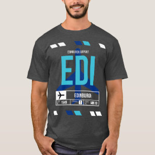Edinburgh EDI Airport Code Baggage Tag 1 T-Shirt
