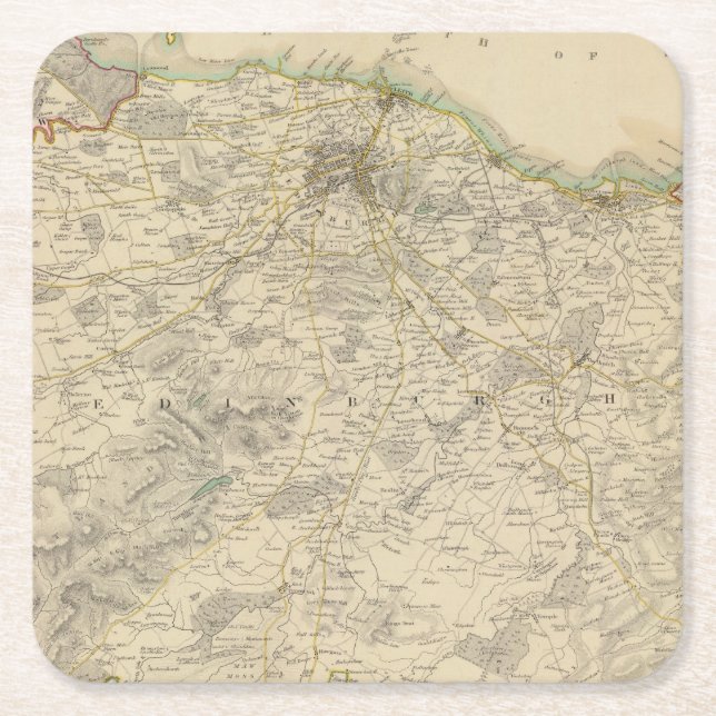 Edinburgh environments square paper coaster (Front)