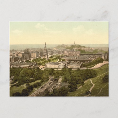 Edinburgh from the Castle Scotland Postcard