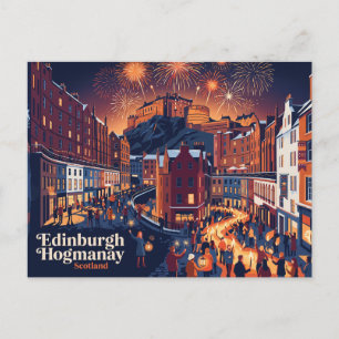 Edinburgh Hogmanay Scotland Postcard