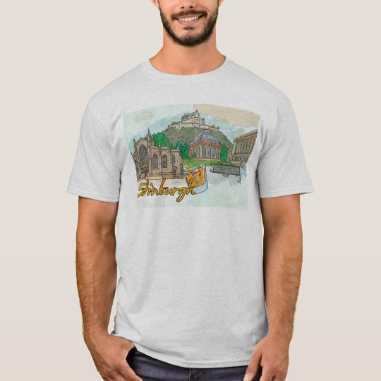 Edinburgh landmarks tshirt