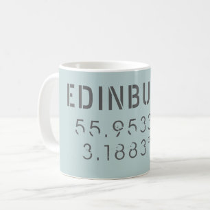 Edinburgh Latitude & Longitude Coffee Mug