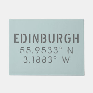 Edinburgh Latitude Longitude Doormat