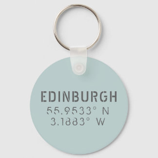 Edinburgh Latitude & Longitude Keychain