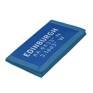 Edinburgh Latitude & Longitude Tri-fold Wallet