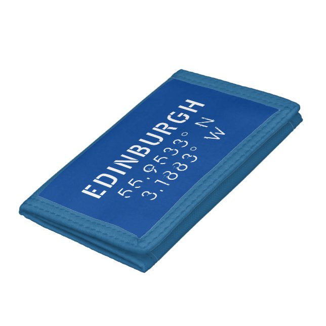 Edinburgh Latitude & Longitude Tri-fold Wallet (Bottom)