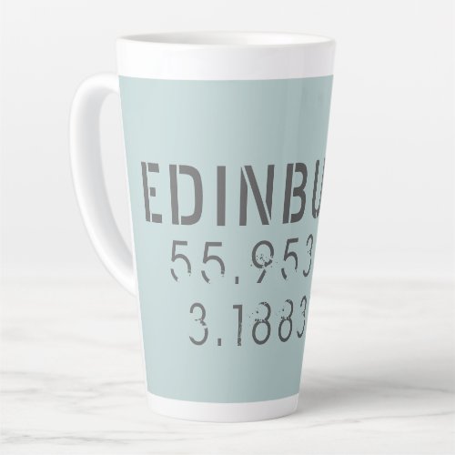 Edinburgh Longitude Latitude  Latte Mug