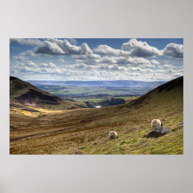 Edinburgh Pentland Hill View Poster (Front)