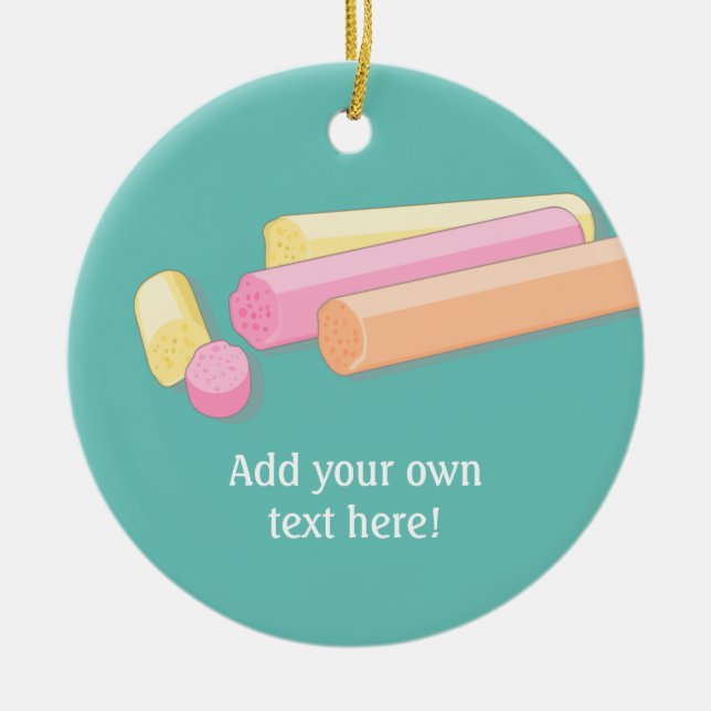 Edinburgh Rock candy - sweet Scottish treat Ceramic Ornament (Front)