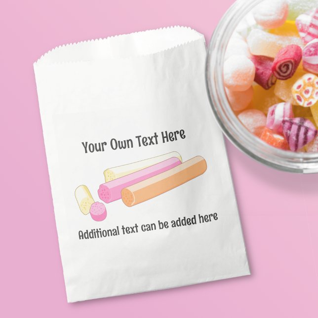 Edinburgh Rock - Sweet Scottish Candy - own text Favor Bag (Creator Uploaded)