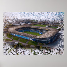 Edinburgh Rugby Stadium with Scotland Flag