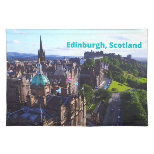 Edinburgh Scotland Beautiful Historic Buildings  Cloth Placemat