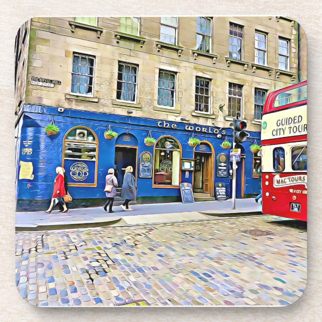 Edinburgh, Scotland Beverage Coaster (Front)