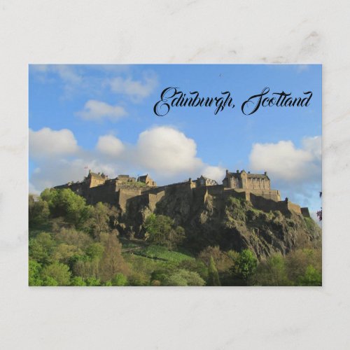 Edinburgh Scotland Castle Postcard Vacation Travel