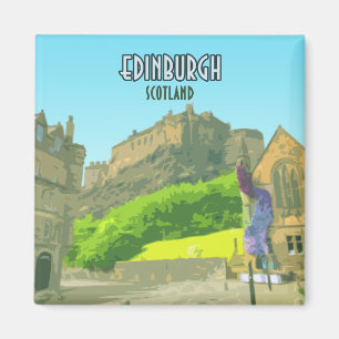 Edinburgh Scotland Castle United Kingdom Vintage Magnet